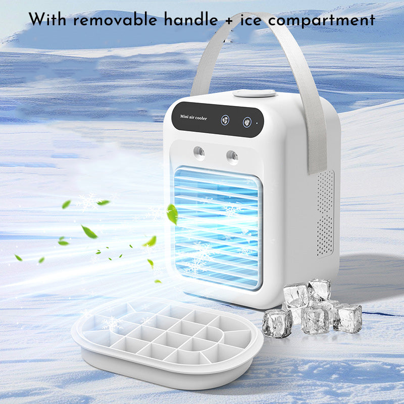 Portable Air Cooler With Mist Small Desktop Air Conditioner Fan, 3 In 1 Humidifying Cooling Fan For Home, Dorm And Office, Mobile Evaporative Cooler With Water Spray