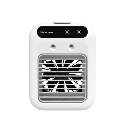 Portable Air Cooler With Mist  Small Desktop Air Conditioner Fan, 3 In 1 Humidifying Cooling Fan For Home, Dorm And Office, Mobile Evaporative Cooler With Water Spray
